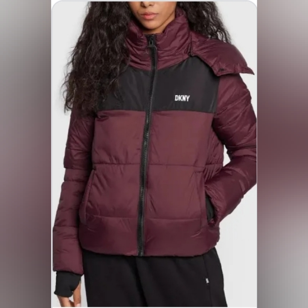 NWT DKNY Sport Women's Colorblock Puffer Jacket